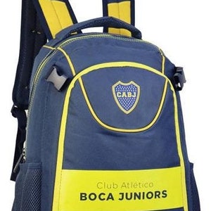 Mochila Boca Juniors con Portapelota Color Azul Club Atletico Argentina