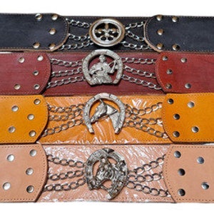 Argentine Gaucho Leather Belt: Traditional Rastra Cinturon
