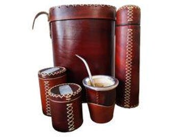 Argentinian Mate Kit - Matera Bag, Yerba Mate Gourd, Thermos