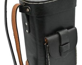 Handgefertigte Leder Portatermo: Argentinische Mate Thermo Tasche mit Tasche