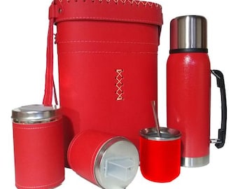 Argentyński zestaw Matero Completo Mate Termico Termo 1 L Super Aislante Argentina