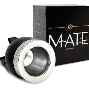 Handgefertigte Uruguayische Mate-Tasse: Mit Leder umwickelter Edelstahl, antimykotisch
