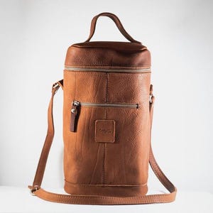 Handmade Argentine Leather Mate Bag: Yerba Mate Travel Set