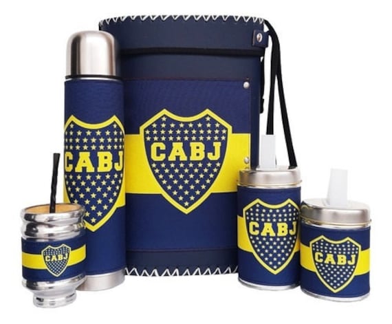 Boca Juniors マテ茶器セット ボンビージャ付き BOCA Juniors Argentinian Mate Gourd Set: 5-piece Cabj Kit - Etsy