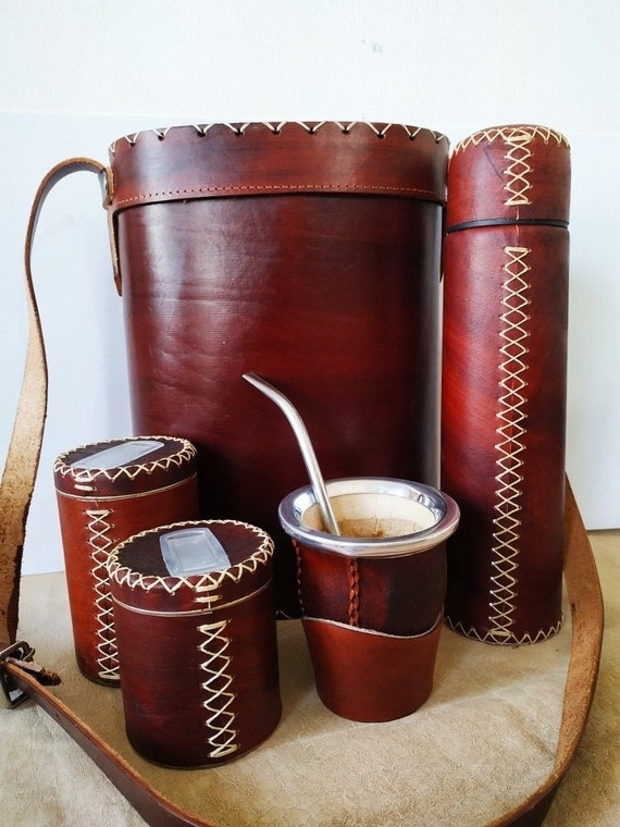 Yerba Mate Set Thermos With Yerba Mate Gourd and Bombilla 