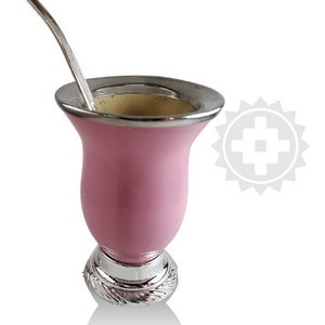 Mate Porongo Brasilero Rosa - Lisos - Calabaza Recubierta Artesanal