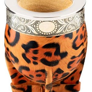 Argentinian Mate Imperial Guarda Animal Print Cuero Calabaza Alpaca Virola Inoxidable Argentina