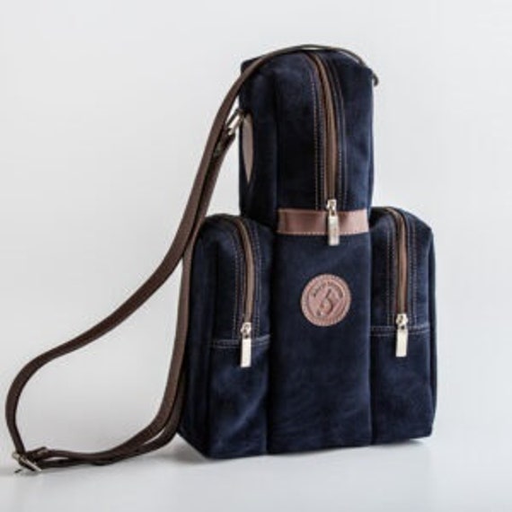 Hermoso Bolso Matero De Cuero Gamuza 3 Compartimentos Handmade Argentina Etsy UK