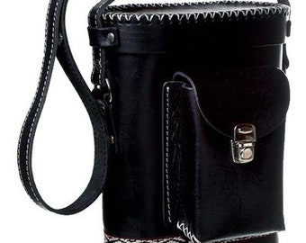 Bolso Matero 100% De Cuero Porta Termo Con Bolsillo Handgemaakt Argentinië