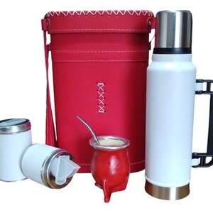 Argentinian Set Matero Completo Mate Termico Termo 1 L Super Aislante Argentina