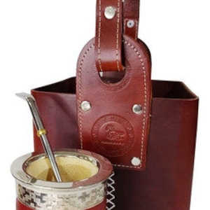 Premium Mate Imperial Uruguayo + Bombilla + Canasta De Cuero