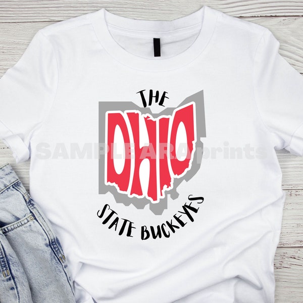 Ohio State Buckeyes- svg/shirt/hoodie/print/digital download/ red, grey, black/OSU