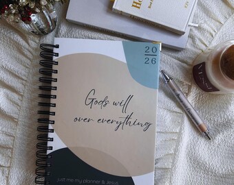Undatierter christlicher Kalender, christliches Weihnachtsgeschenk für Frauen, Glaube Planer 2026