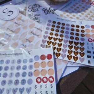 Monthly Tab stickers, Fall planner tabs, planner tabs, tab stickers, laminated tabs