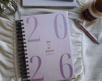 Blush Pink Undated Christian Planner, Christian Christmas gift for women, Faith Planner 2026