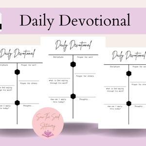 Devotional, Templates Devotional,  Daily Prayer, Printable Daily Devotional, Digital Daily Devotional, Scripture Writing, A4, A5, Inserts