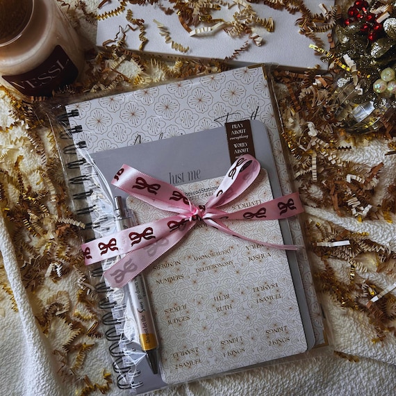 Audacious Faith Journal Gift Set | Christian Gift for Women | Lined Notebook, Bible Tabs, Scripture Pen & Bookmark | Faith Journaling Kit