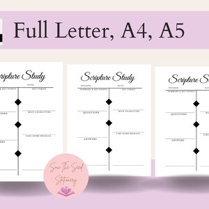 Puede incluir: Notas de estudio b&iacute;blico imprimibles en tres tama&ntilde;os: carta completa, A4 y A5. Las notas incluyen secciones para el orador, la fecha, los vers&iacute;culos clave, el resumen y los puntos clave, las preguntas, los personajes principales, el mensaje para llevar a casa y las respuestas.