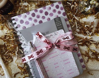 Poke Dot Journal Gift Set | Christian Gift for Women | Lined Notebook, Bible Tabs, Scripture Pen & Bookmark | Faith Journaling Kit