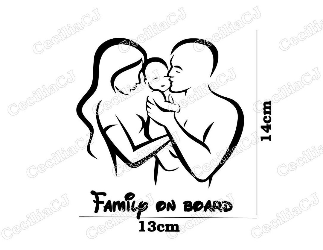 Sticker Family on Board, Car Sticker, Van Sticker, Truck Sticker... - Etsy