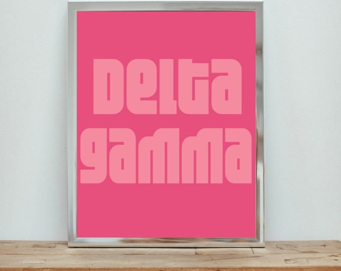 Delta Gamma Poster Etsy