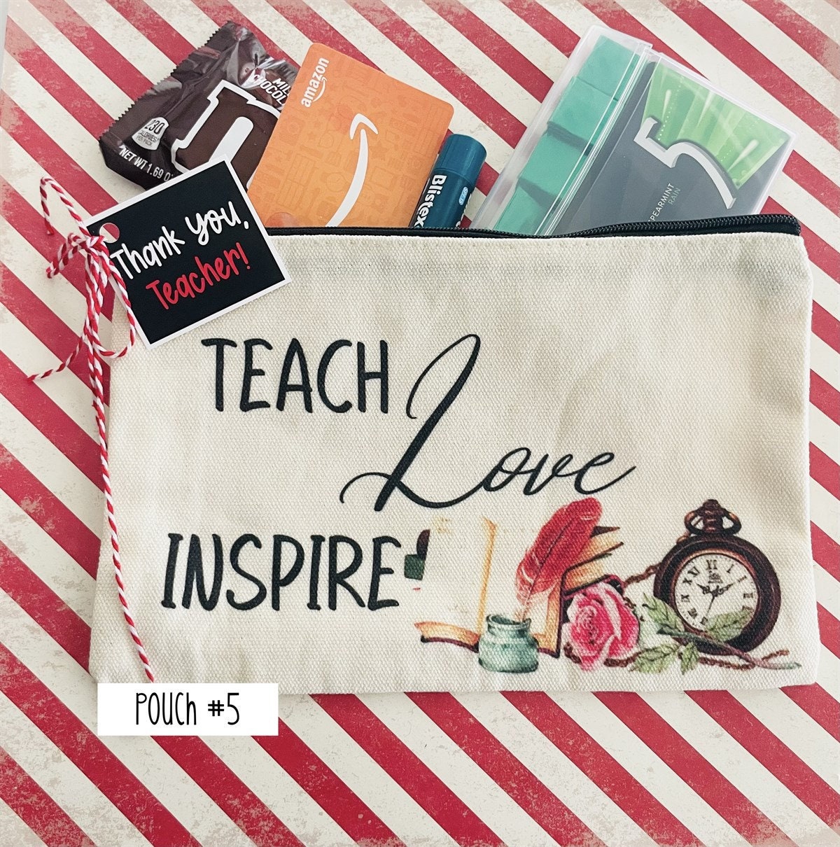 Teacher Thank You Pouch-teacher Gift Bag-teacher Appreciation - Etsy