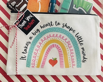 Cadeau de remerciement pour l'enseignant ; Enseignant Merci pochette ; Sac cadeau enseignant ; Cadeau de remerciement pour l'enseignant