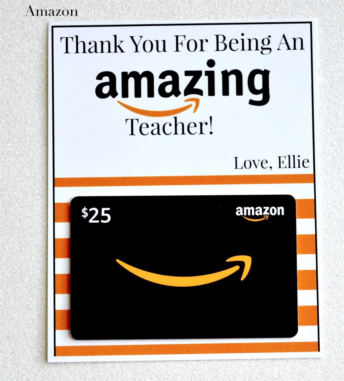 Personalized Teacher Gift Card Holders set of 4 4x6 Teacher Gift Cards