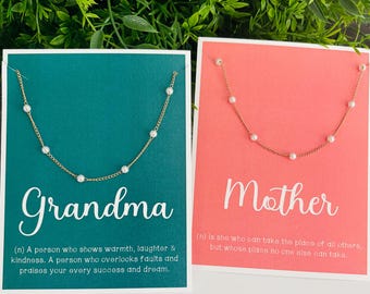 Mother's Day Adjustable Pearl Necklace & Card; Mother's Day Gift Bulk; Cheap Mother's Day gift; Mother's Day 2025; Bulk Mother's Day gift
