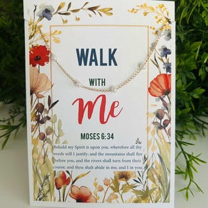 2026 LDS Jugend Thema Halskette und Karte, LDS Halskette, Geschenk für junge Frau, 2026 LDS Jugend Thema, Geh mit mir, Moses 6:34, yw Weihnachtsgeschenk Bild 3