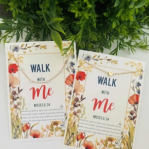 2026 LDS Jugend Thema Halskette und Karte, LDS Halskette, Geschenk für junge Frau, 2026 LDS Jugend Thema, Geh mit mir, Moses 6:34, yw Weihnachtsgeschenk