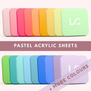 Láminas acrílicas en tonos pastel / Plexiglás mate brillante de 3 mm cortado con láser para cortadora de CO2 / Láser de diodo acrílico