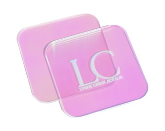 Clear Iridescent Cast Acrylic | 3mm Glossy Rainbow Sheen | CO2 Laser Engraving & Cutting