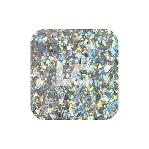 Diamond Cluster Glitter Acrylic | 4mm Cast | Silver Foil Chunky Glitter Acrylic | Holographic Chunky Glitter | Laser Engraving and Cutting