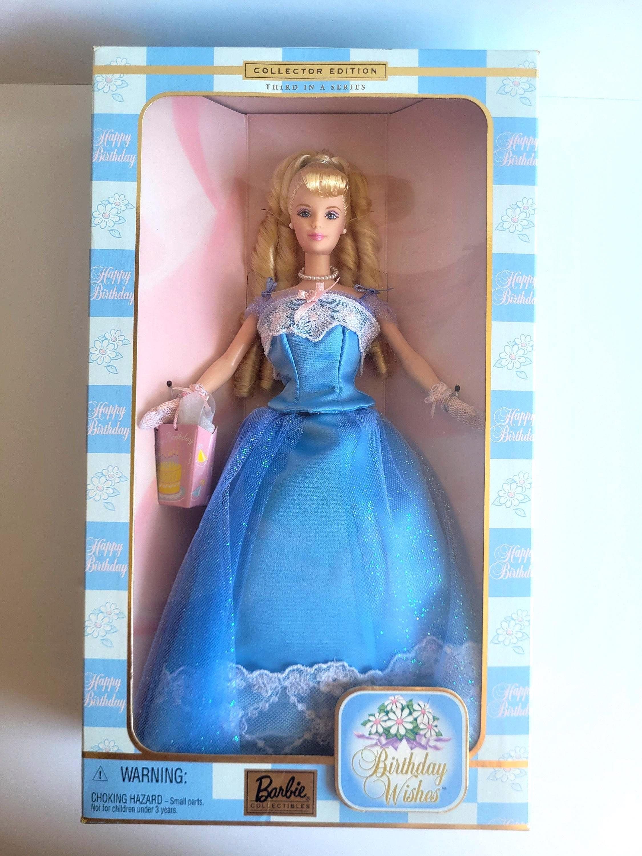 birthday wishes black barbie blue dress 2000s Viscose Satin Asymmetrical Dress