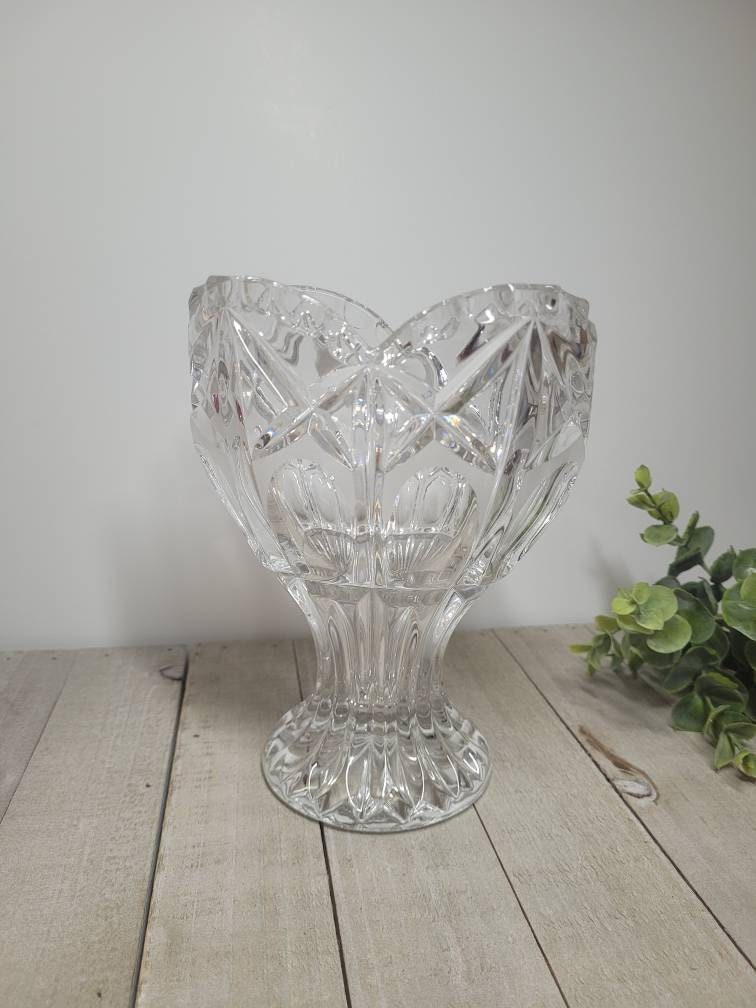 Cut Glass Crystal Vase From West Germany Echt - Etsy