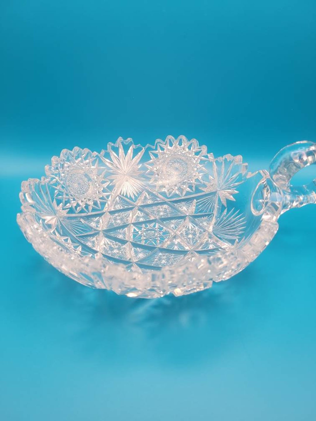 Antique Cut Glass Nappy Dish From the American Brilliant Period