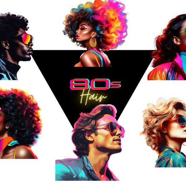 80s Hair Clipart - Etsy