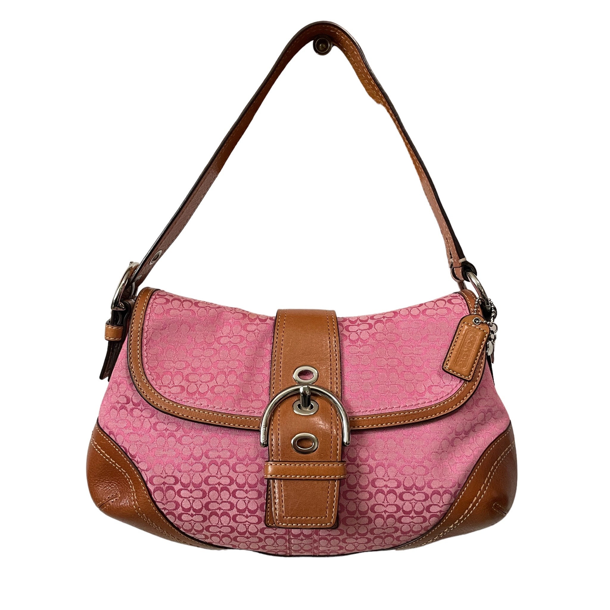 ❤️Vintage 90s COACH Monogram Hot Pink Handbag