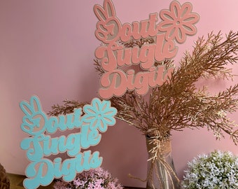 Groovy Peace Out Single Digits | Retro Cake Picks | Peace Out Single Digits | Groovy Cake Decorations