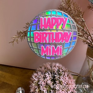 Disco Cake Topper | Disco Ball Decorations | Disco Cake Centerpieces | Disco Ball Cake Decorations