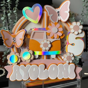 Groovy Cake Topper | Retro Cake Picks | Hippie’s Cake Pick | Groovy Girl Cake Topper | Groovy Centerpiece | Groovy Party Decorations