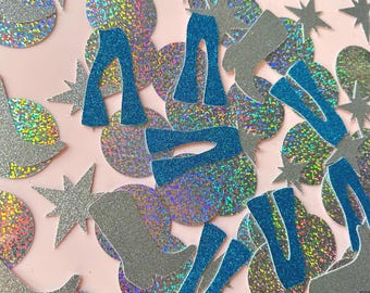 100 Pieces Disco Ball Table Scatter Confetti | Bell Bottoms Disco Party Decorations | Disco Cowgirl Boots Cake Decoration Confetti