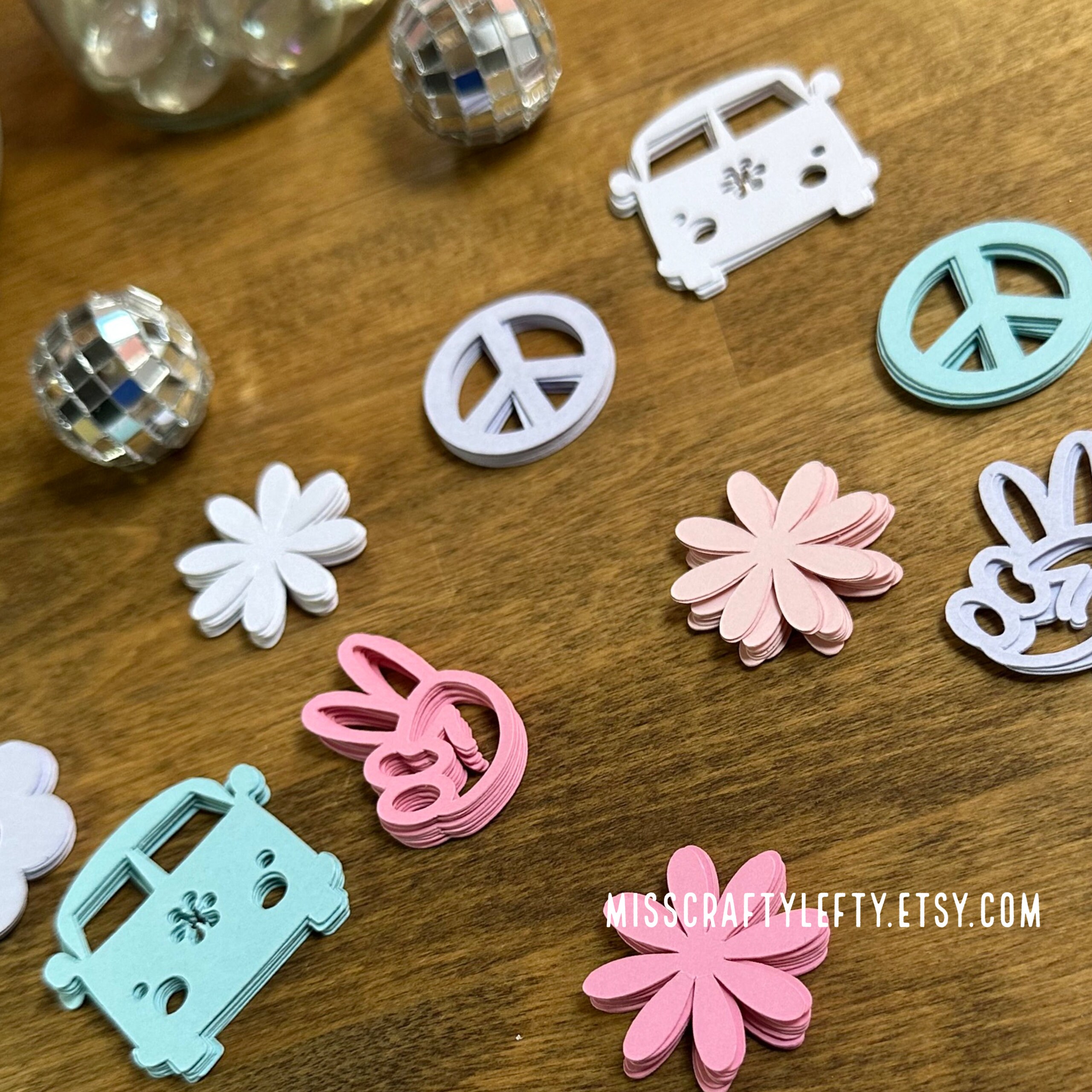 100 Pieces Groovy Confetti Groovy Table Scatter Boho Groovy Confetti Daisy Table Confetti Groovy Party Decorations