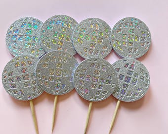 Topper Per Torta Con Palla Da Discoteca A Forma Di Papera – Decorazione A Specchio Riflettente Per Dessert, Festeggiamenti E Matrimoni