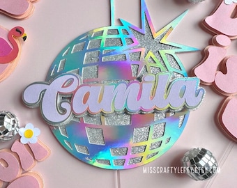 Disco Ball Cake Topper