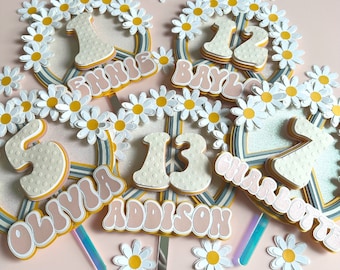 Groovy Cake Topper | Flower Child Cake Topper | Groovy Centerpiece | Groovy Cake Decorations