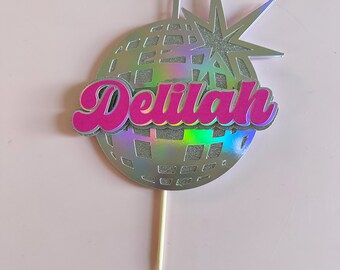 Disco Ball Cake Topper