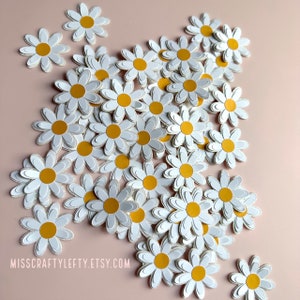 Coriandoli a margherita da 2" / Decorazioni per feste a margherita / Margherita alla moda / Coriandoli a margherita multistrato / Festa di compleanno