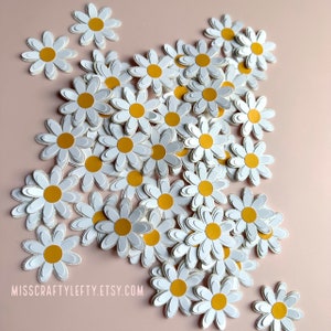 2" Daisy Confetti | Daisy Party Decorations | Groovy Daisy | Multilayered Daisy Confetti | Birthday Party Celebration